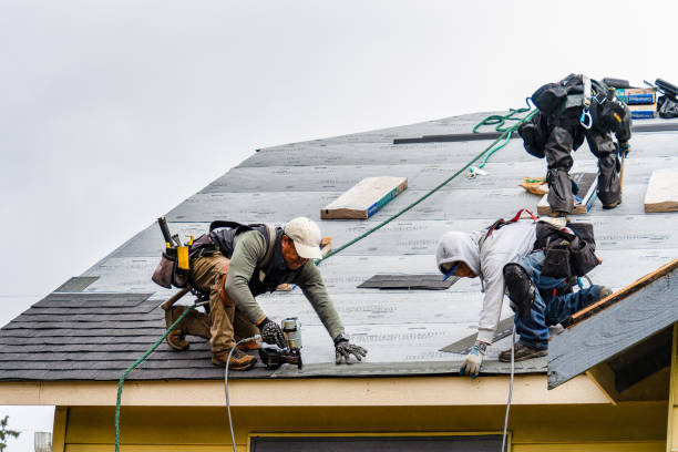 Professional Gutter Installation technician working in Rodeo, CA